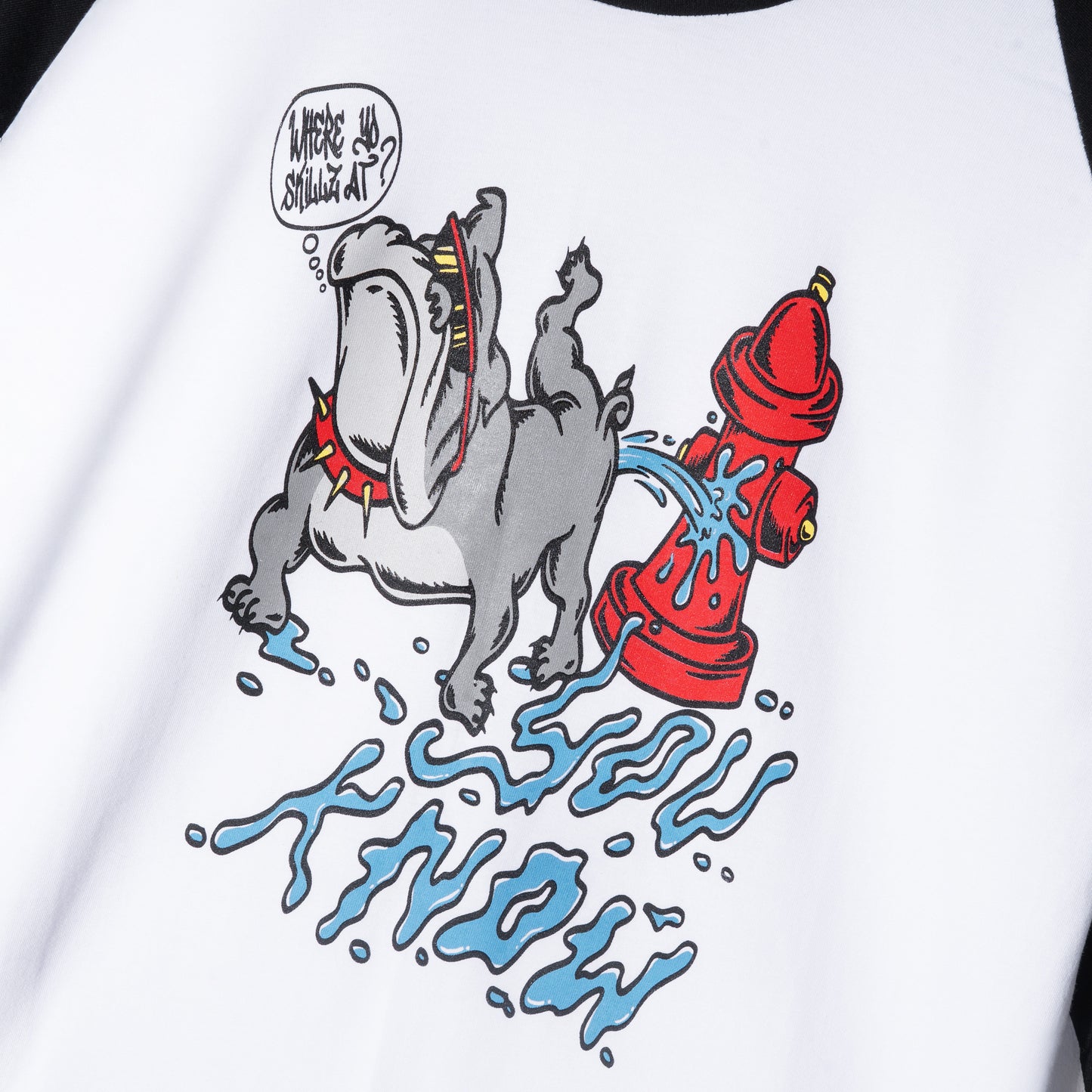 YOU KNOW... WHERE YOU SKILLZ AT Raglan Tee in Black/White