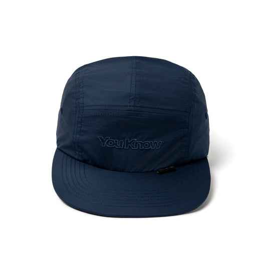 YOU KNOW… Core Logo Nylon Ripstop 5 Panel Hat in Navy