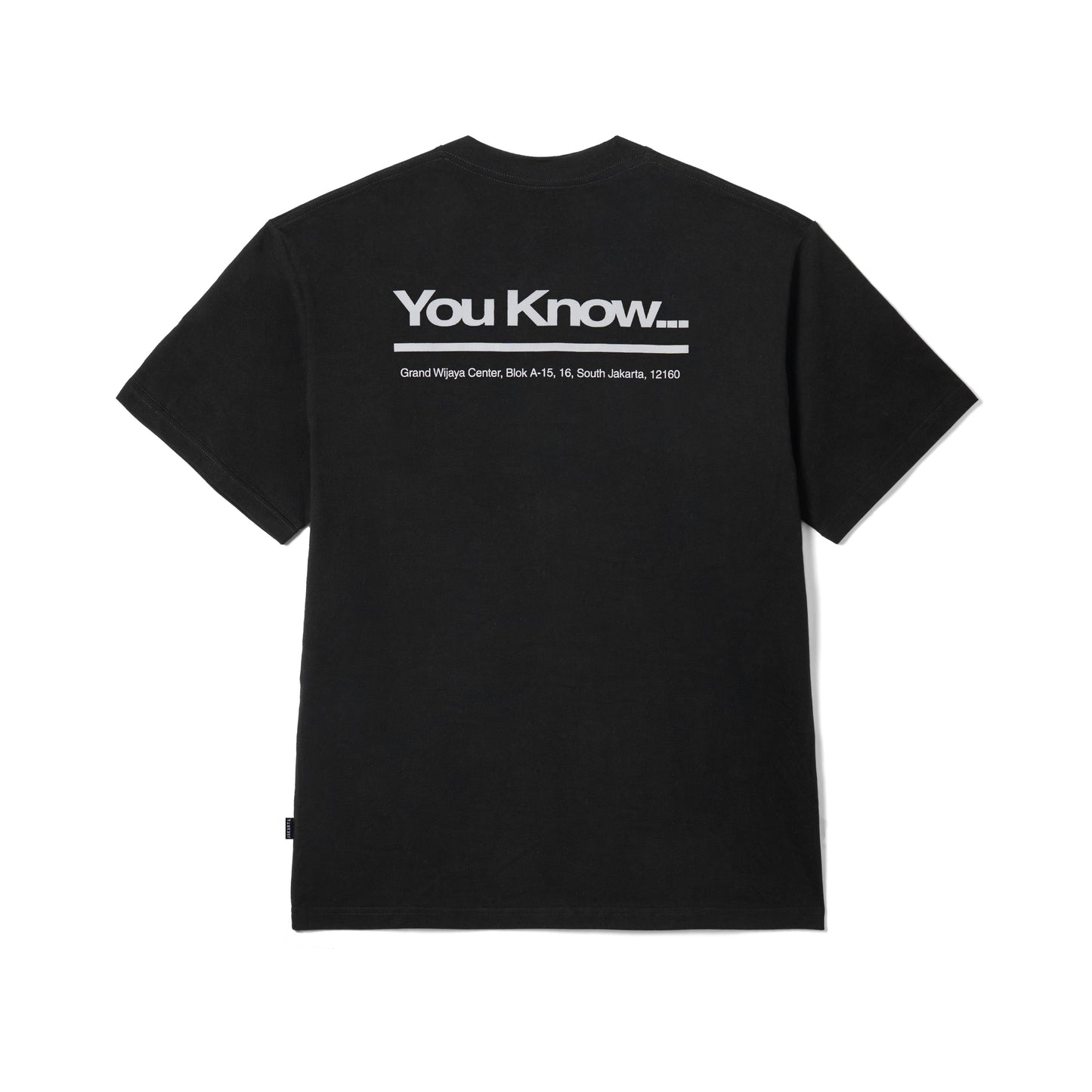 YOU KNOW… Address Tee in Black