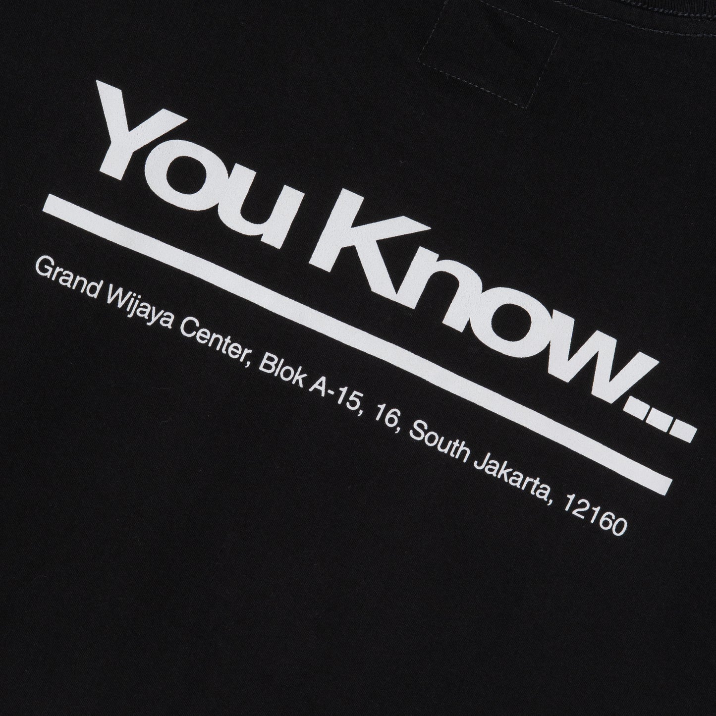 YOU KNOW… Address Tee in Black