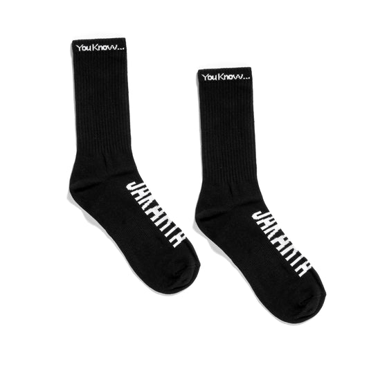 YOU KNOW… Jakarta Socks Black/White