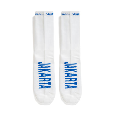 YOU KNOW… Jakarta Socks White/Blue
