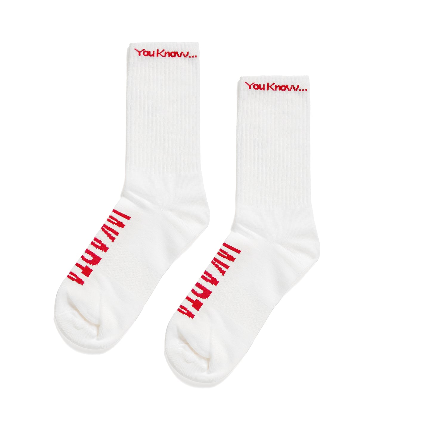 YOU KNOW… Jakarta Socks White/Red