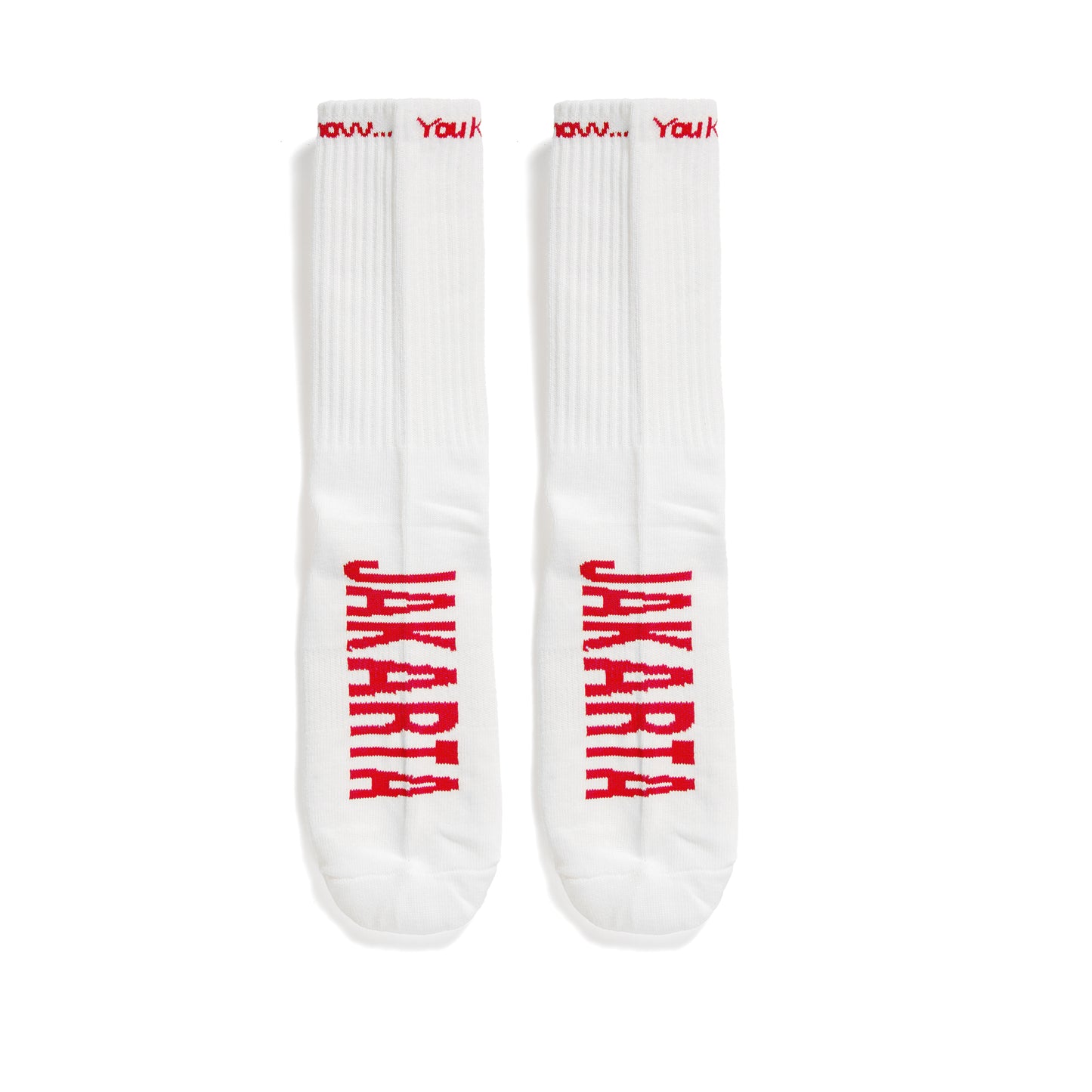YOU KNOW… Jakarta Socks White/Red