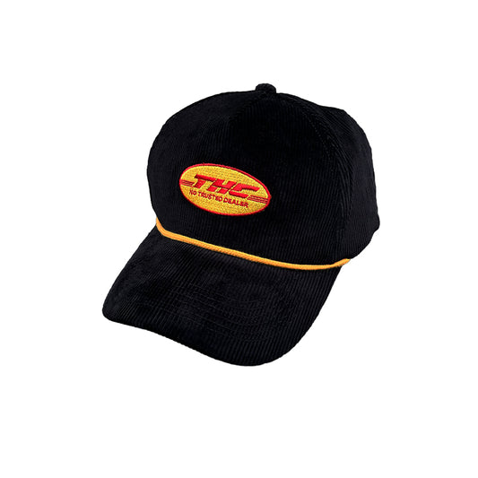 THC oval logo Rope Hat  in Black