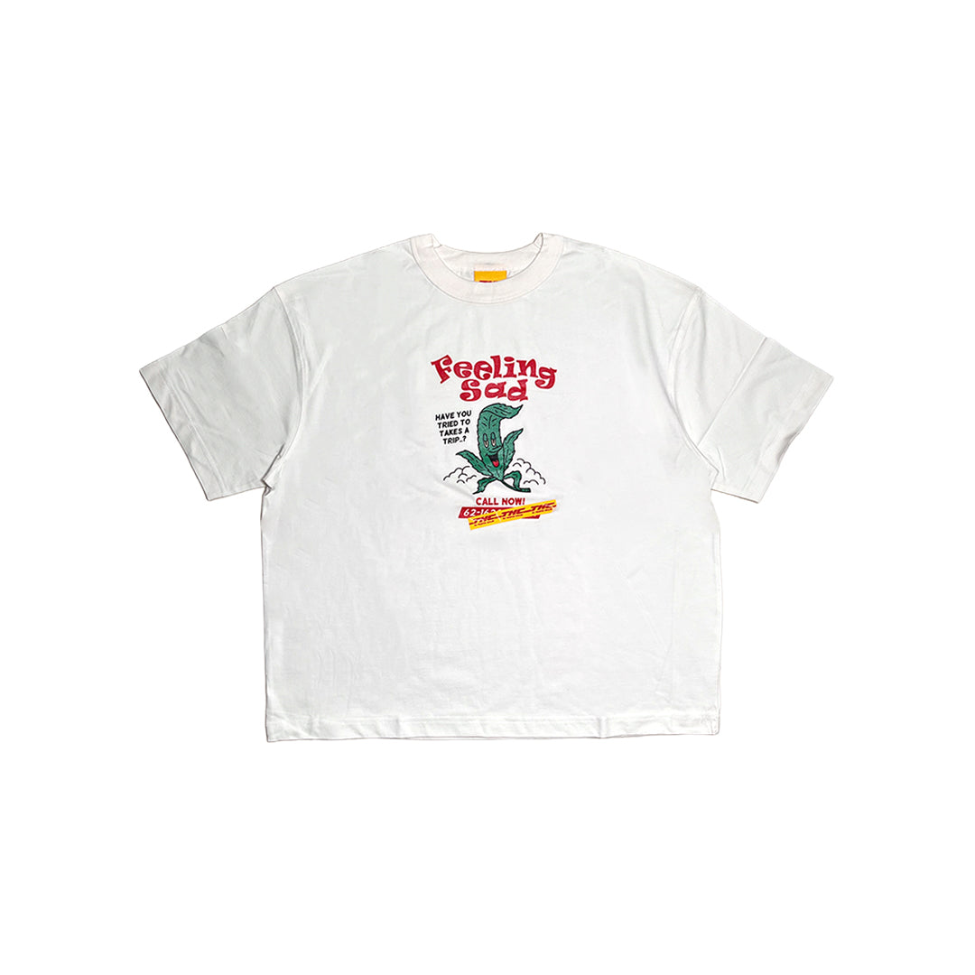 Feeling sad Tee in White