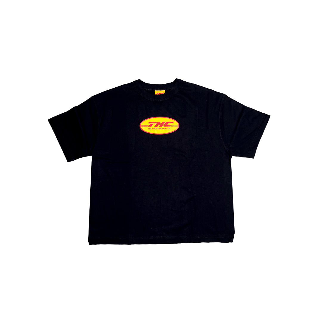 THC oval logo Tee in Black