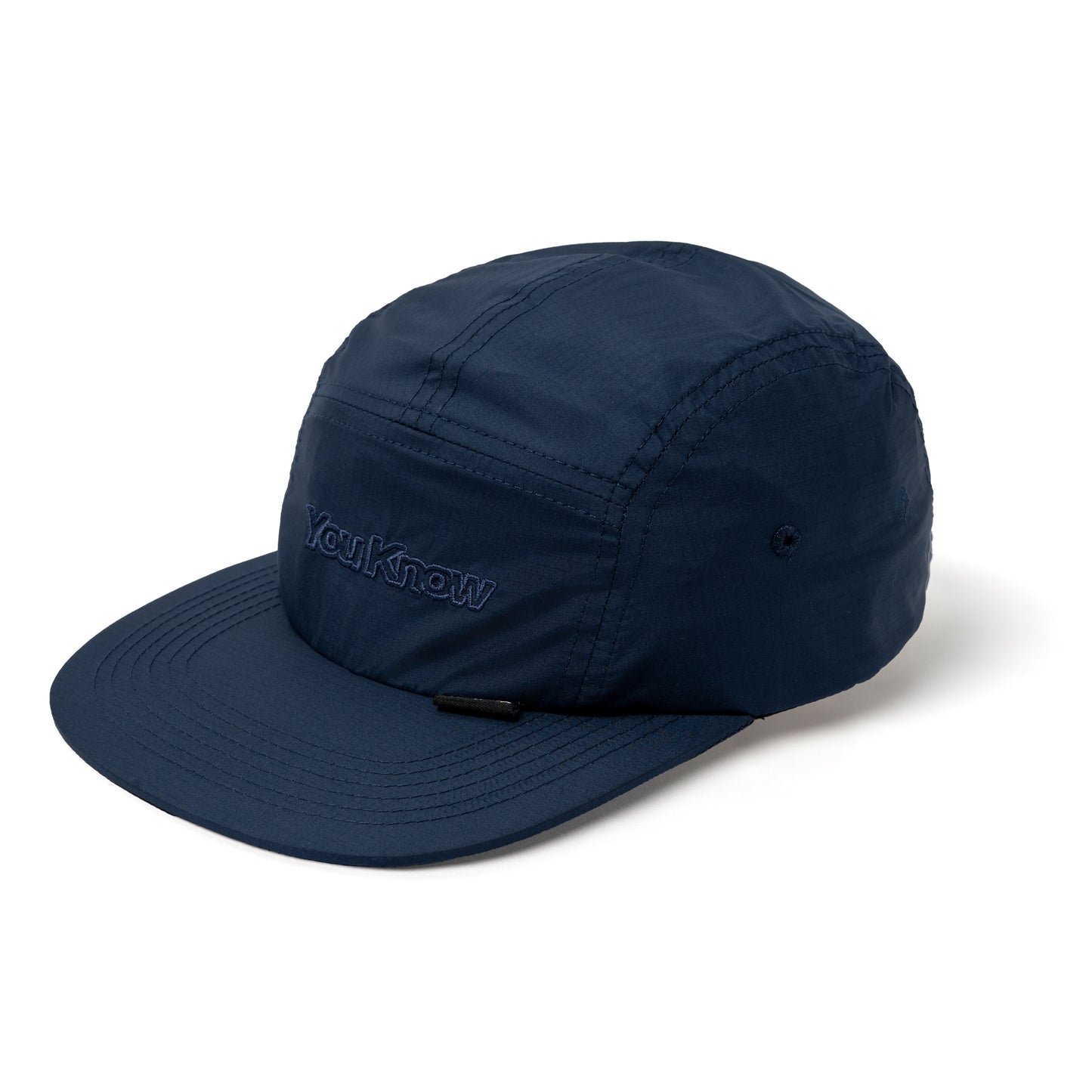 YOU KNOW… Core Logo Nylon Ripstop 5 Panel Hat in Navy