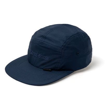 YOU KNOW… Core Logo Nylon Ripstop 5 Panel Hat in Navy