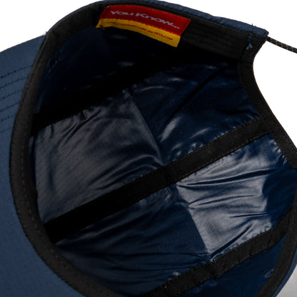 YOU KNOW… Core Logo Nylon Ripstop 5 Panel Hat in Navy