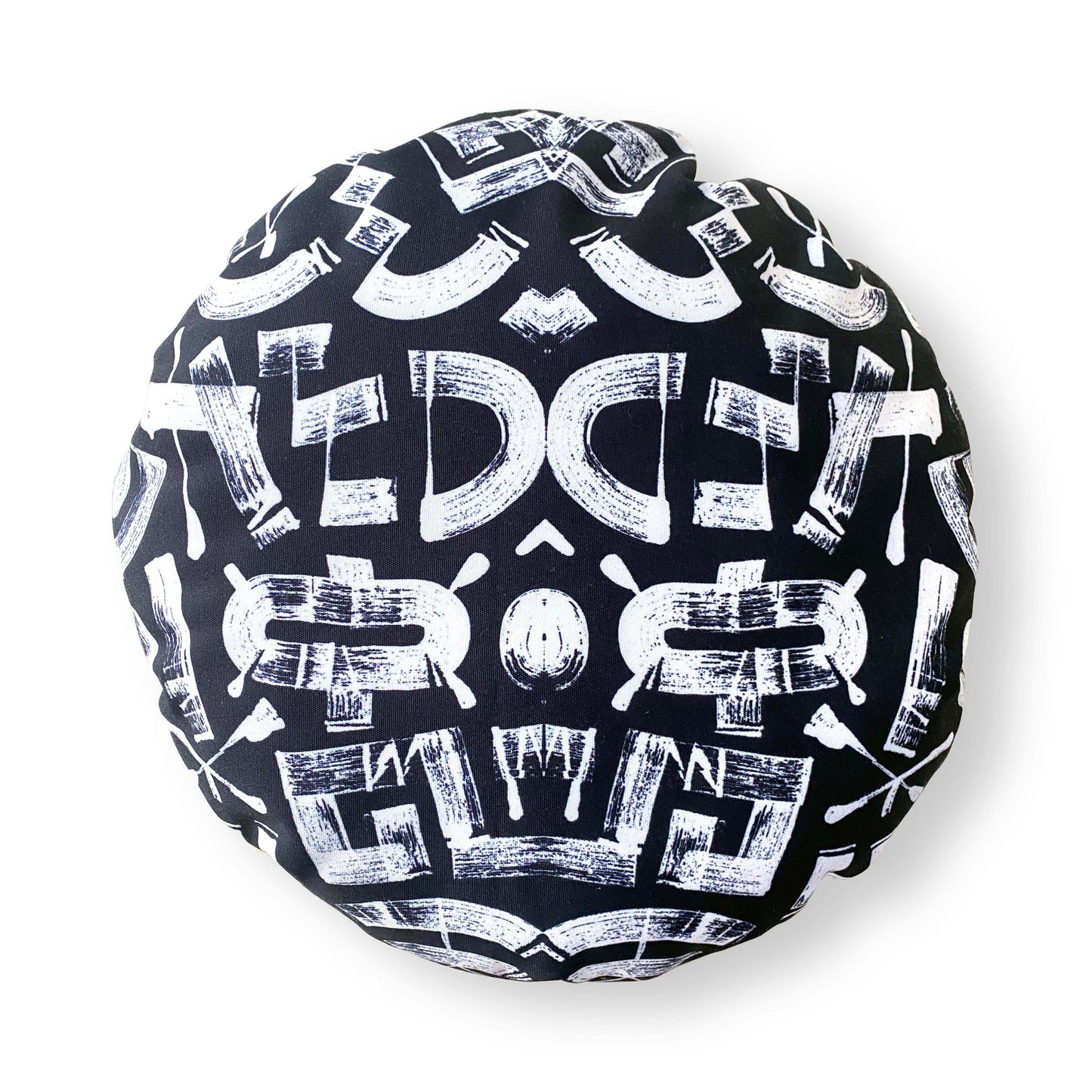 Alphabad Round Cushion Green