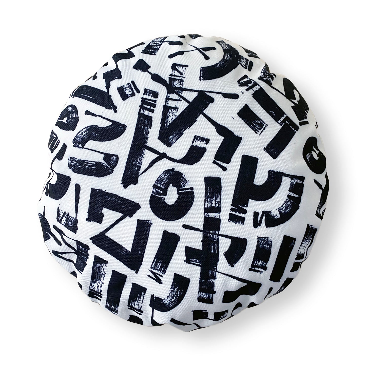 Alphabad Round Cushion Yellow