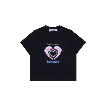 DOLPHIN BABY TEE BLACK