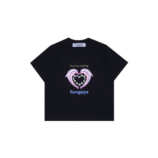 DOLPHIN BABY TEE BLACK