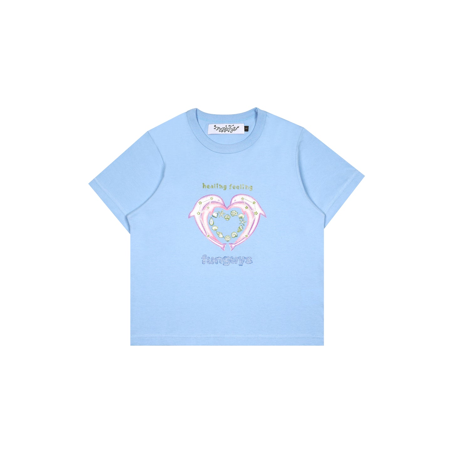 DOLPHIN BABY TEE BABY BLUE
