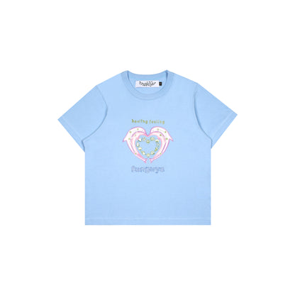 DOLPHIN BABY TEE BABY BLUE