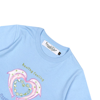 DOLPHIN BABY TEE BABY BLUE