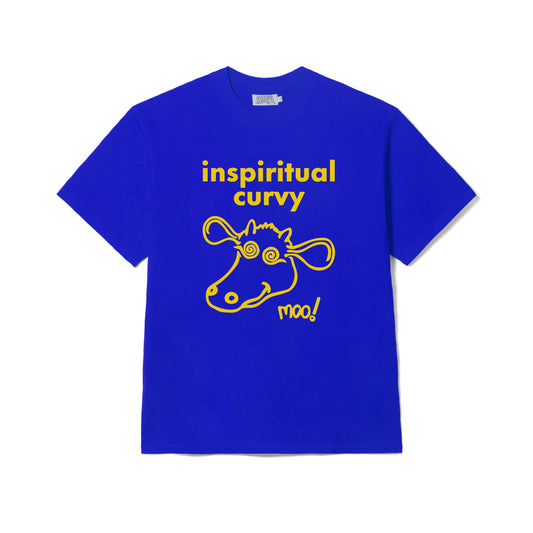 Inspiritual Curvy Tee in Royal Blue Front Print