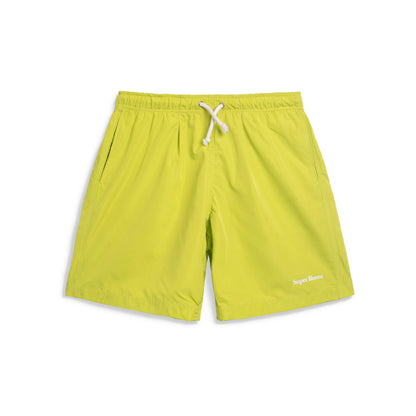 Pixel Logo Beach Shorts in Light Green