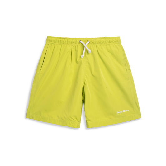 Pixel Logo Beach Shorts in Light Green