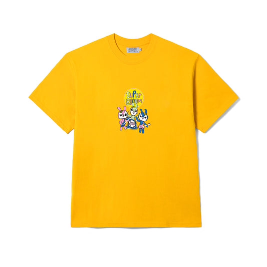 Sknife Tee in Yellow Front Print