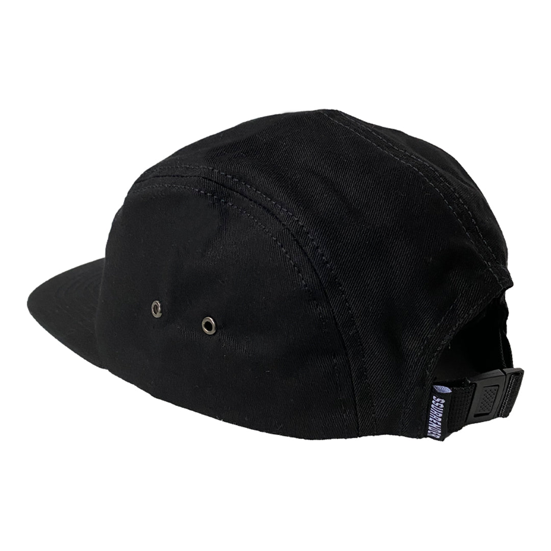 Rubber Logo Five Panel Black