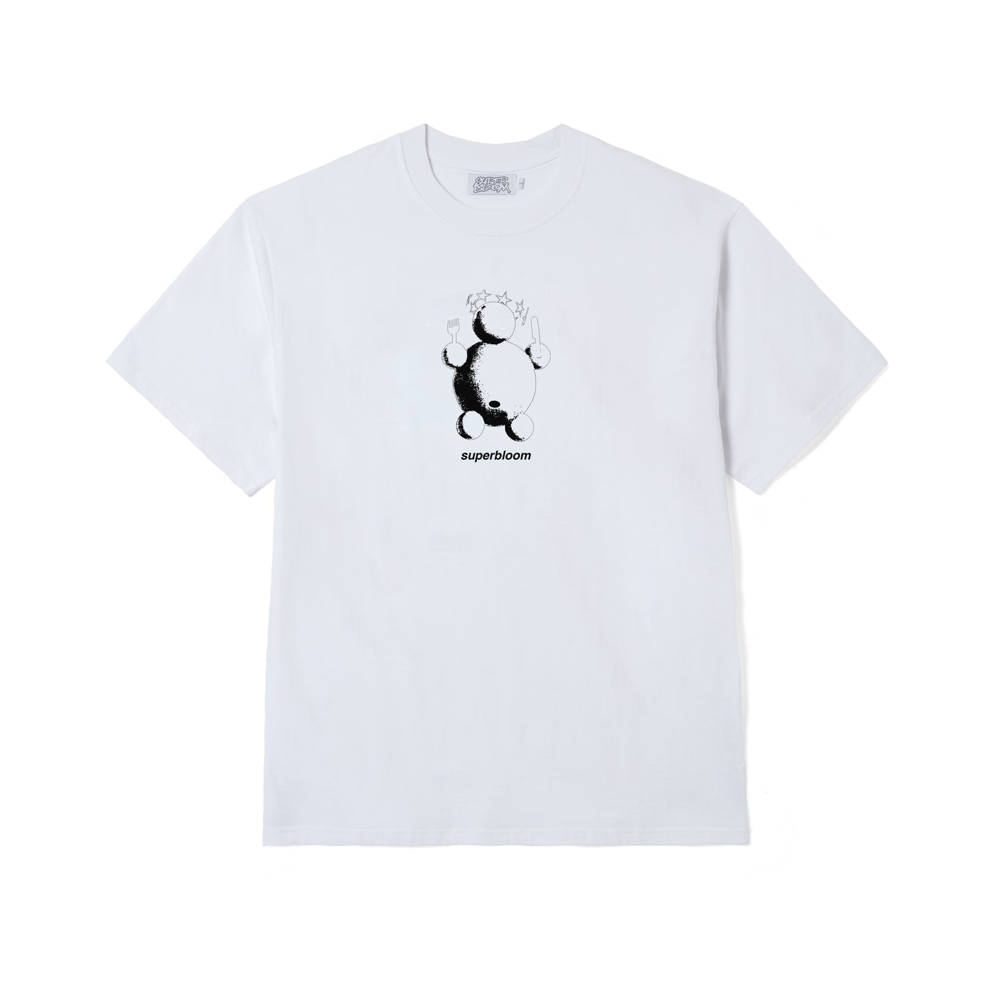 SUPER BLOOM CHILD SS TEE IN WHITE