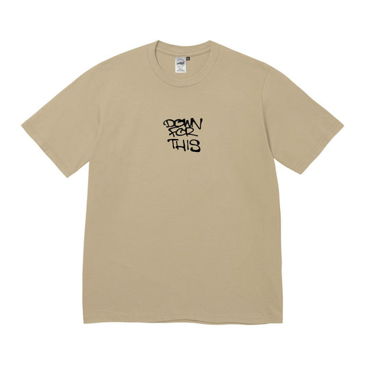 Down For This Tee in Beige