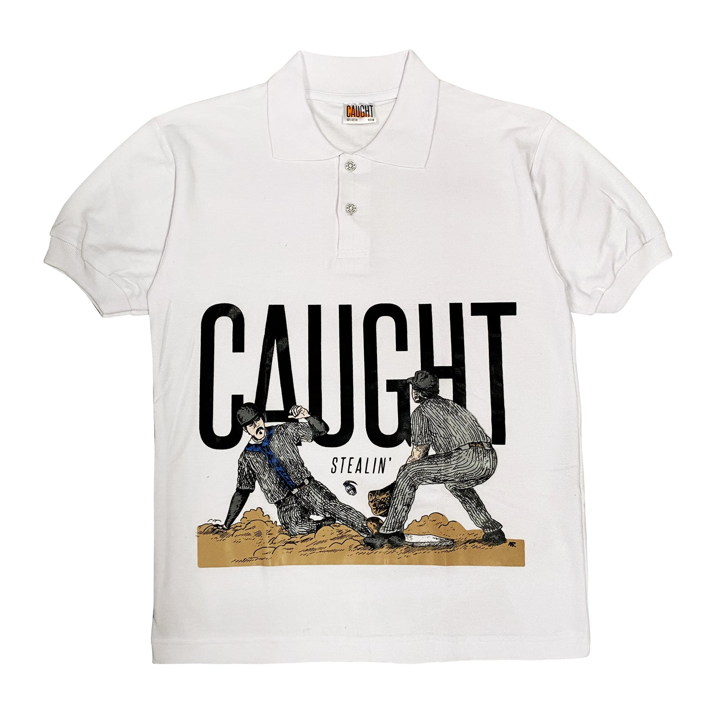CAUGHT POLO SHIRT WHITE