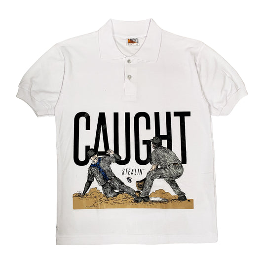 CAUGHT POLO SHIRT WHITE