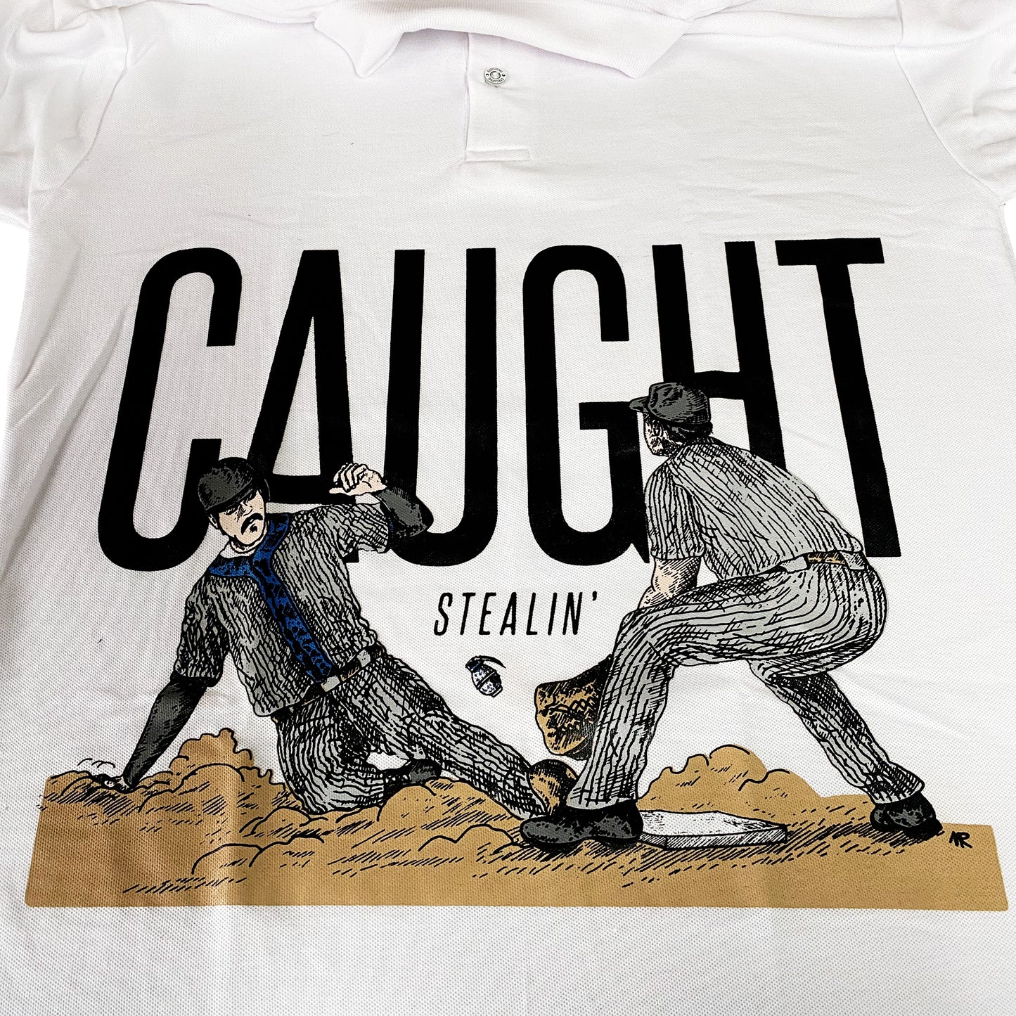 CAUGHT POLO SHIRT WHITE