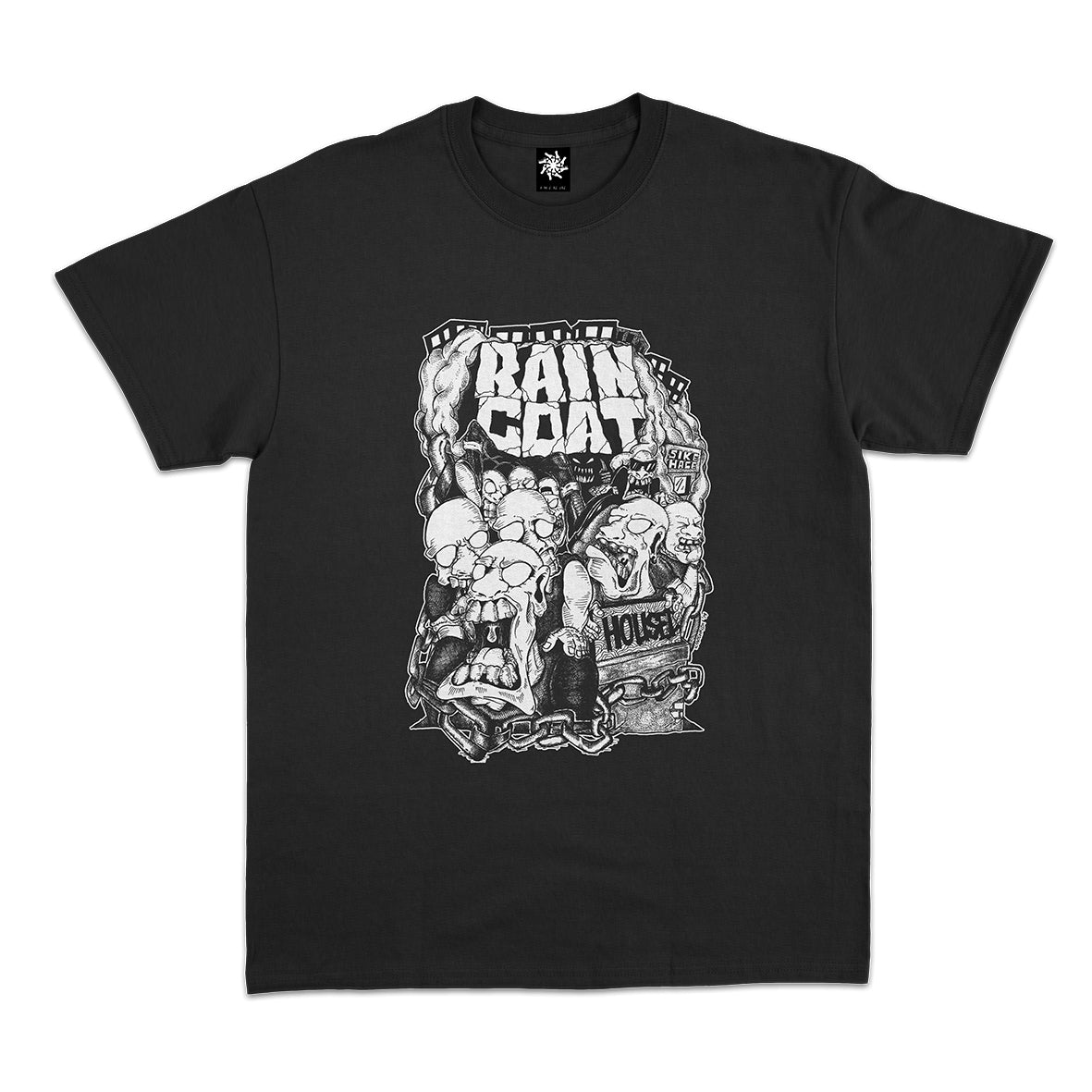 Raincoat Housed Tee in Black